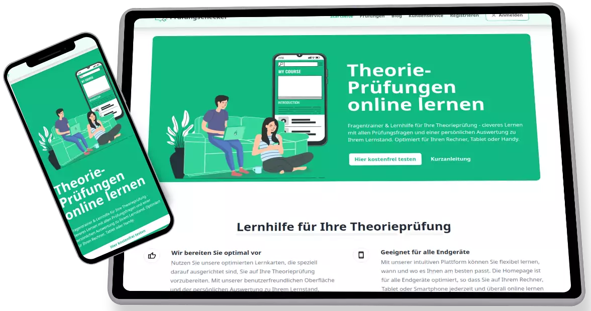 Online-Lernhilfe auf Handy, Tablet und Desktop